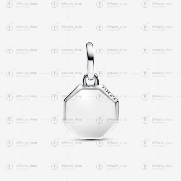 Pandora Turquoise-coloured Engravable Mini Medallion Charm - Picture 3 of 7